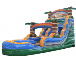 18' Tiki Plunge Double Lane Water Slide