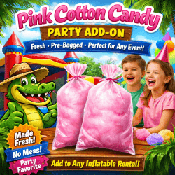 25 Large bags of fresh pink vanilla cotton candy