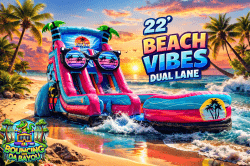 22’ Beach Vibes dual lane waterslide
